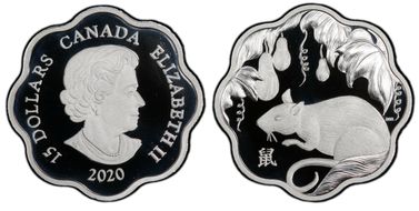 2020 $15 Year of the Rat Lotus PR70DCAM