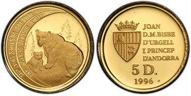 1996 5 Din Wildlife - Brown Bear PR69DCAM