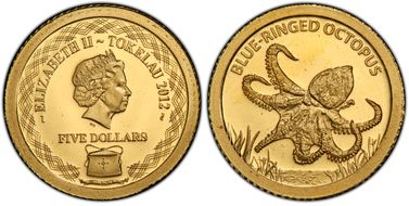 2012 $5 Blue-Ringed Octopus PR67DCAM