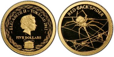 2012 $5 Red-Back Spider PR69DCAM