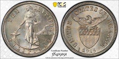 1915-S 10C MS64