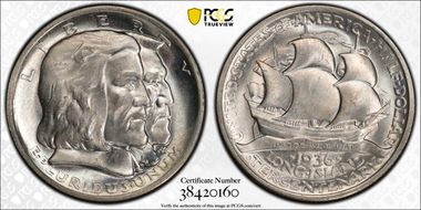 1936 50C Long Island MS65