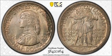 1921 50C Missouri MS64