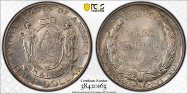 1920 50C Maine MS64