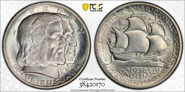 1936 50C Long Island MS65