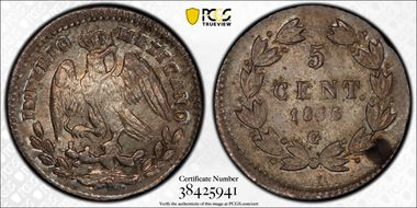 1865-G 5C Maxmilian MS64