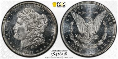 1881-S $1 MS62PL