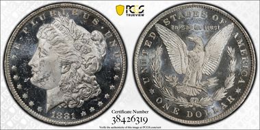 1881-O $1 MS62PL