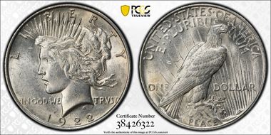 1922 $1 MS61