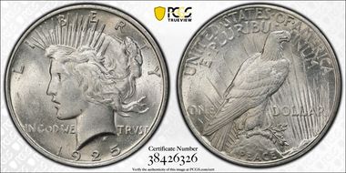 1925 $1 MS62