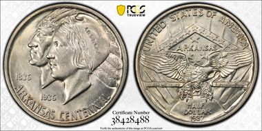 1937 50C Arkansas MS64