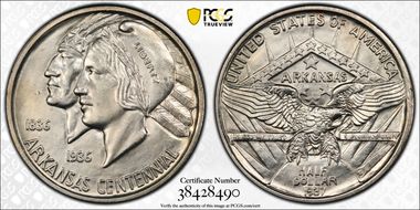 1937-S 50C Arkansas MS63