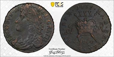 1689 July 1/2 Cr S-6579A2 Gun Money XF45