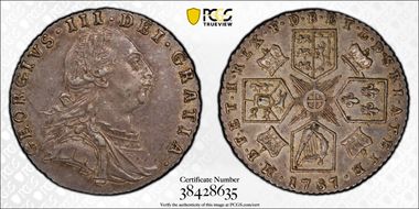 1787 6D S-3748 w/o Hearts AU55