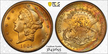 1904 $20 MS65
