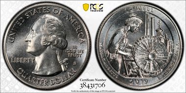 2019-S 25C Lowell NP MS67