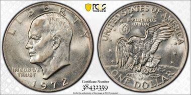 1972 $1 Type 2 AU55