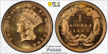 1883 G$1 MS67PL