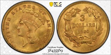 1860 $3 MS64