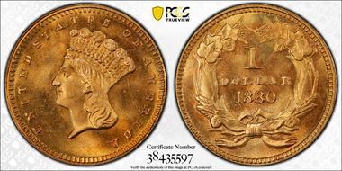 1880 G$1 MS67+