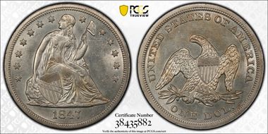 1847 $1 MS62