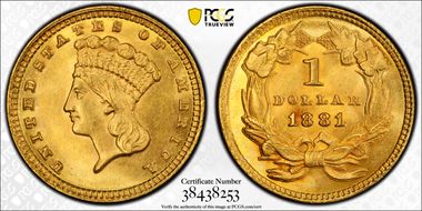 1881 G$1 MS64
