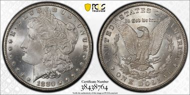 1880-CC $1 8/Low 7 MS66+