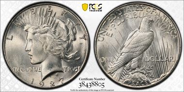 1927-S $1 MS64