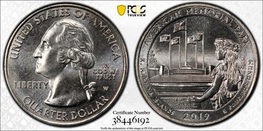 2019-W 25C American Memorial NP MS66