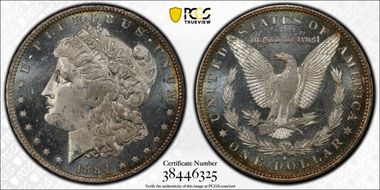 1884-O $1 VAM 25 Date in Denticles MS64DMPL