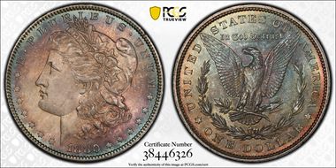 1880 $1 VAM 25, 0/9 Overdate MS66