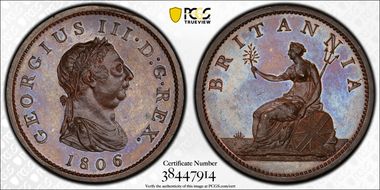 1806 1D S-3780 Bronzed Cu PR65