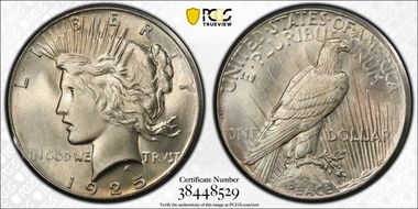 1925 $1 MS66