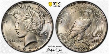 1934 $1 MS66+