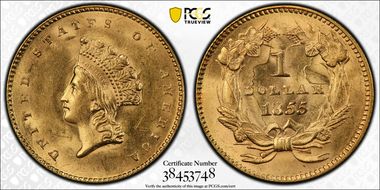 1855 G$1 MS64