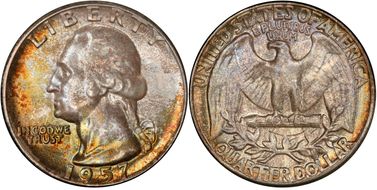 1957 25C Type B Reverse, FS-901 MS67+