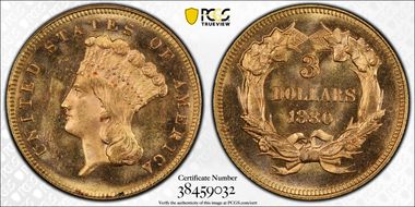 1880 $3 MS65+