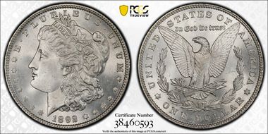 1892 $1 MS65