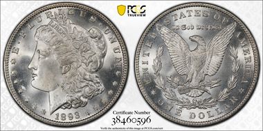 1893 $1 MS65+