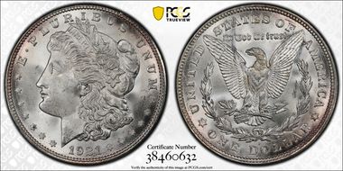 1921-D $1 MS66+