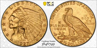 1927 $2.50 MS62