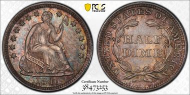 1840 H10C Drapery MS65