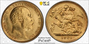 1902-S 1/2 Sov S-3977A MS62