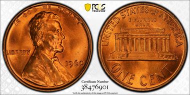 1960 1C Small Date MS67+ RD