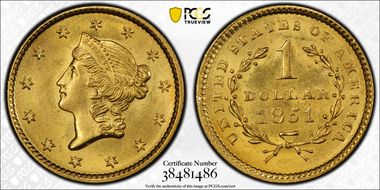 1851 G$1 MS65