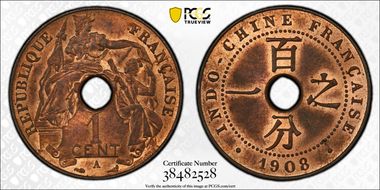 1908-A 1C Lec-65 MS64RB