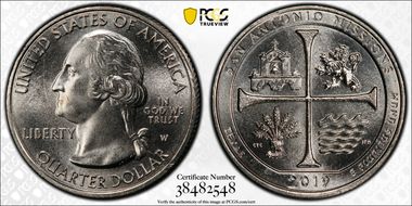 2019-W 25C San Antonio Missions NP PCGS First Discovery 1 of 6 MS64