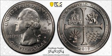 2019-W 25C San Antonio Missions NP PCGS First Discovery 1 of 6 MS64