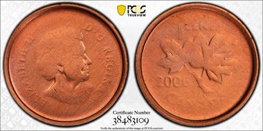 2006 1C Copper Plated Zinc MS62RD