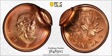 2008 1C Copper Plated Steel MS66RD